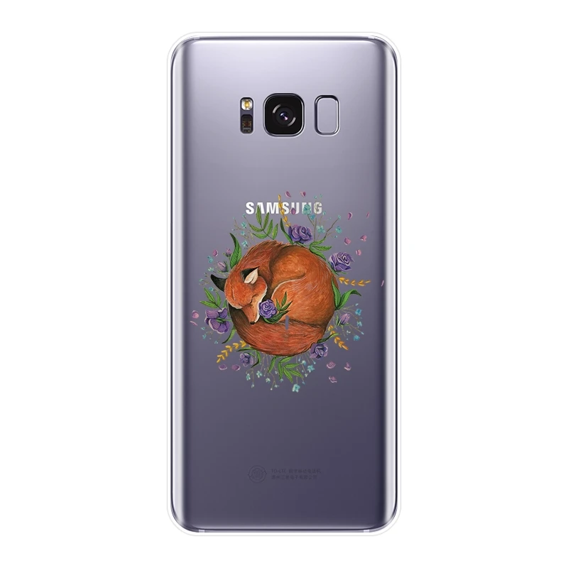 Мягкий чехол для телефона для samsung Galaxy Note 4 5 8 9 Kawaii Фокс Силиконовая задняя крышка для samsung Galaxy S8 S9 плюс S5 S6 S7 край чехол