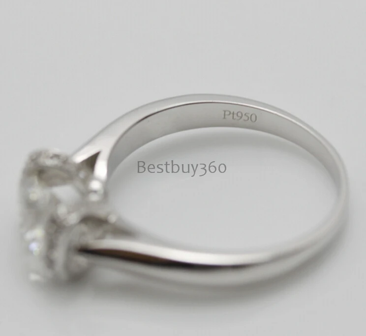 Pure Silver 1 Carat 925 Sona Mariage S925 Ring Nupcial De Mariee Casamento Boda Diamante Anel Aneis Anillo Anneau (JSA) | Украшения и