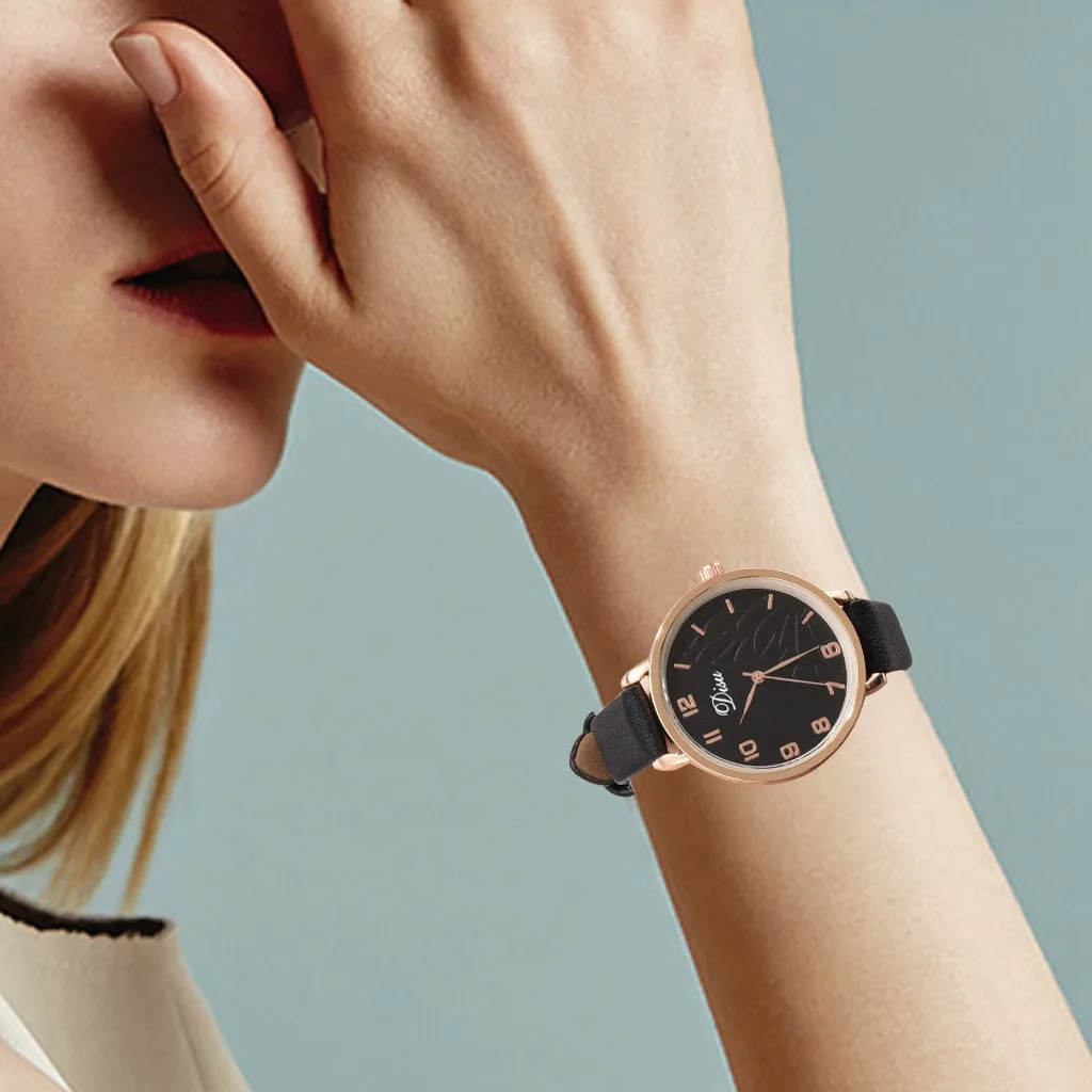 Женские часы с кожаным ремешком кварцевые наручные бабочкой Reloj Mujer Relogio Feminino 2019 |