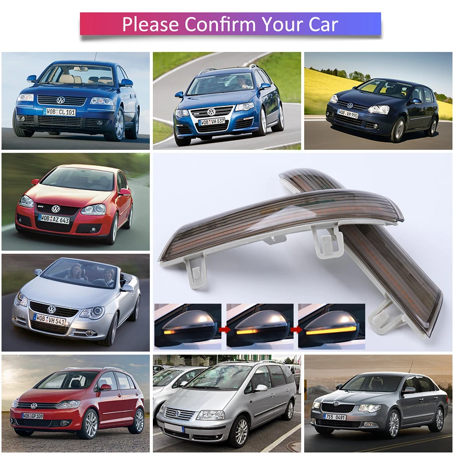 Для Volkswagen VW GOLF 5 Jetta MK5 Passat B5.5 B6 EOS Динамический указатель поворота светодиодный