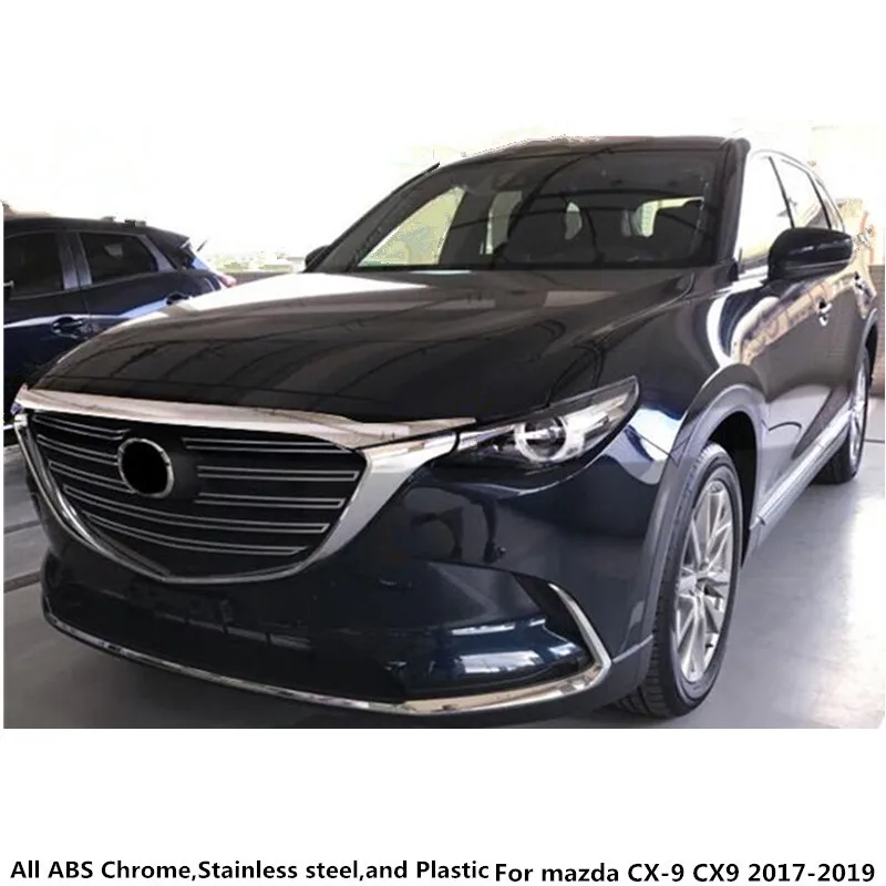 Для Mazda CX 9 CX9 2017 2018 2019 2020 стильная Внутренняя крышка автомобиля ABS Хромированная