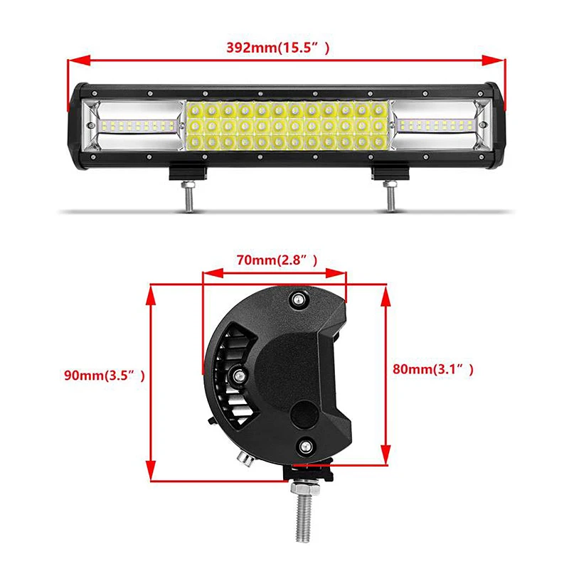 Oslamp 1" 16" 2" 23" 3-РЯД светодиодный светильник бар Offroad светодиодный бар комбинированный луч светодиодный рабочий светильник бар для грузовых автомобилей SUV ATV 4x4 4WD 12v 24v 6000K