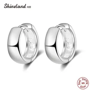 Женские и мужские серьги-кольца из серебра 925 пробы