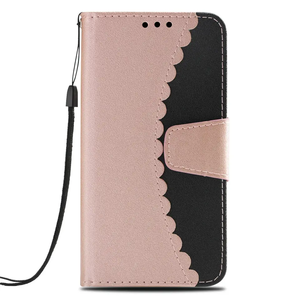 Rose Gold Black Z Роскошный простой Цвет чехол для samsung Galaxy Note9 S9 S8 плюс S7 край J3 J5 J7 A5 A8 флип чехол в стиле ретро из искусственной кожи Капа DP03Z - Цвет: Rose Gold Black Z