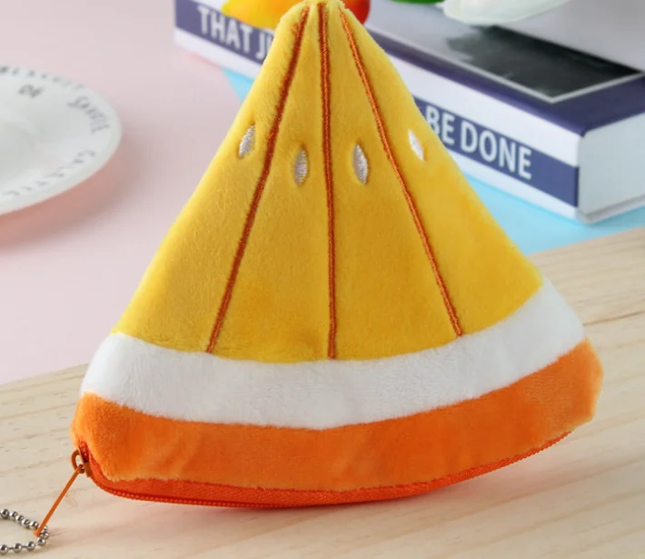 Kawaii 11 см 4 дизайна фруктовый подарочный пакет. Женская плюшевая Сумочка для монет