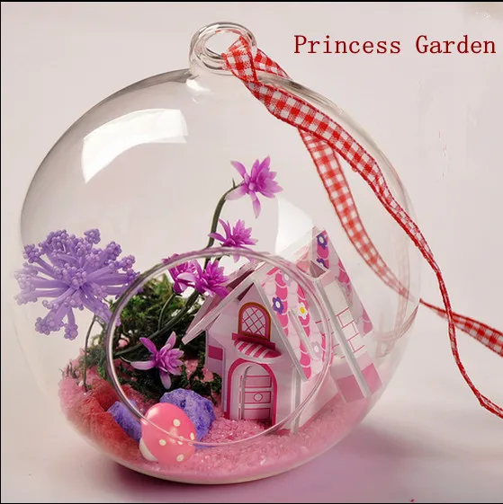 Современная подвесная прозрачная стеклянная ваза с плоским дном цветочные