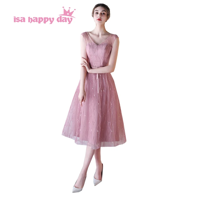 Румяна Модное Новое поступление подружка невесты короткое вечернее фатиновое