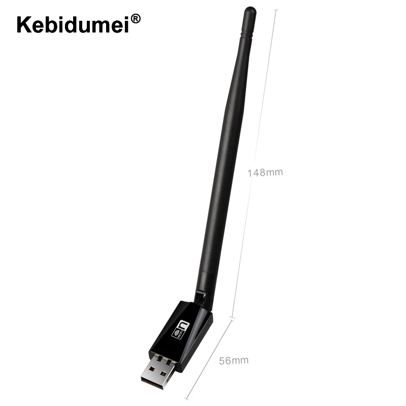Kebidumei 2017 Новый wifi ключ мини 150 Мбит/с 5dbi внешняя антенна USB беспроводная сетевая