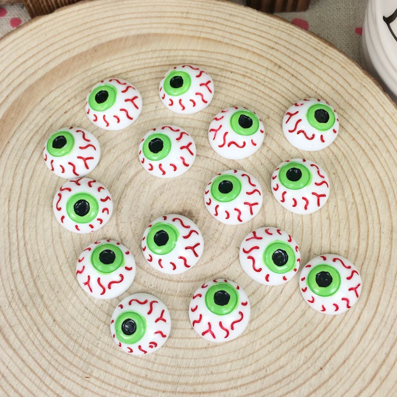 10 шт. глазного яблока для Хэллоуина тонких листов Kawai DIY полимерные Стразы плоские