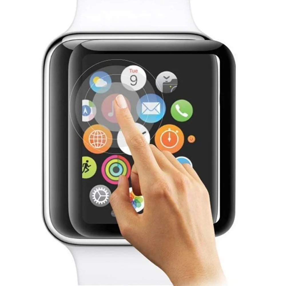

Screen Tempered Glass For Apple watch 4 band 44mm 40mm Protector iwatch Series 3/2/1 42mm 38mm 3D curved Full Cover Film