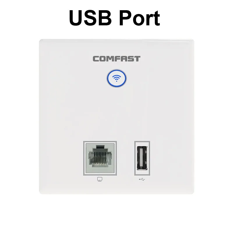 

300Mbps In Wall AP WIFI Router Access Point for hotel WiFi Project Support PoE VLAN Access Controller System and USB Charge