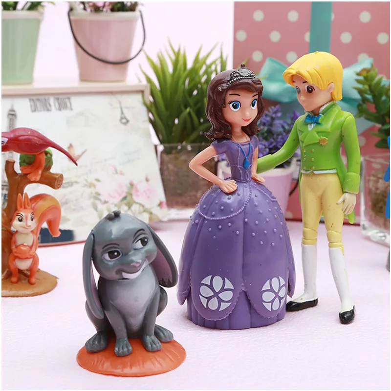 Мультяшные фильмы Disney 6 шт./компл. 7 ~ 12 см Принцесса София первая экшн игрушка из
