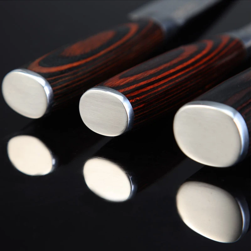 Нож кухонный из дамасской стали 7CR17 профессиональный шеф повар