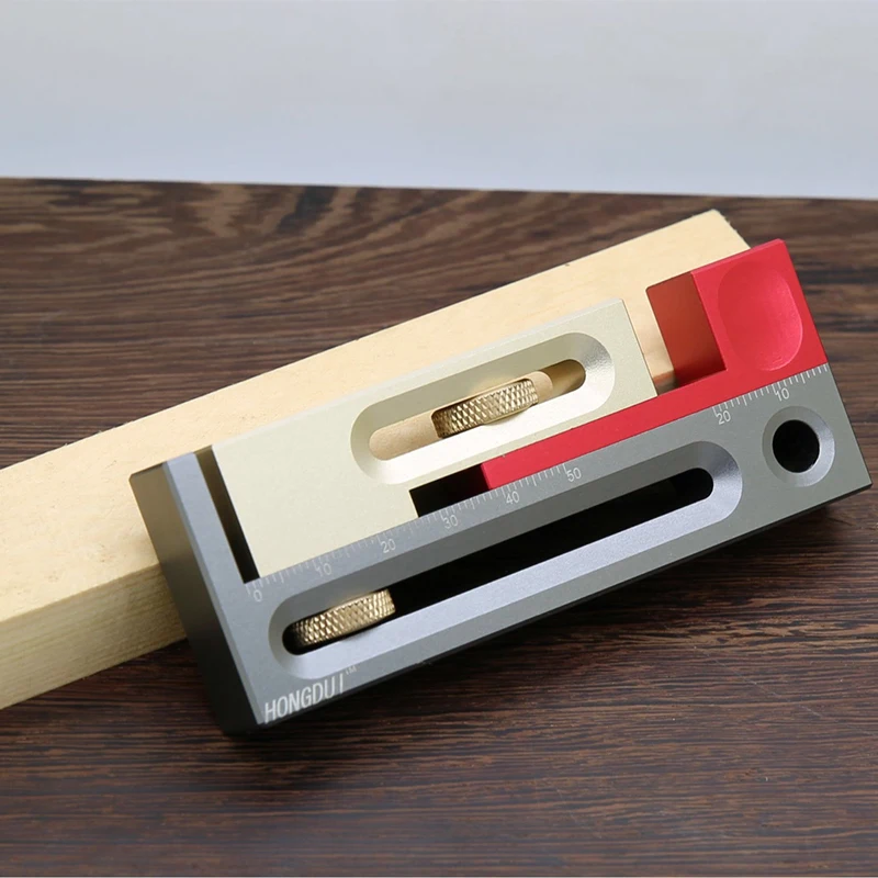 table saw Gap adjuster Aluminum alloy measuring ruler woodworking line ruler Sawtooth ruler marking Gap Gauge Measuring Tool