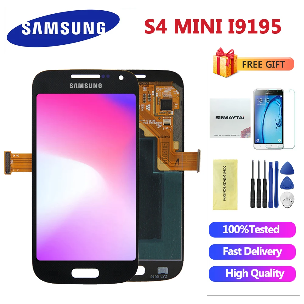 I9195 ЖК дисплей для Samsung Galaxy S4 mini GT i9195 i9190 i9192 дигитайзер сенсорный экран в сборе с