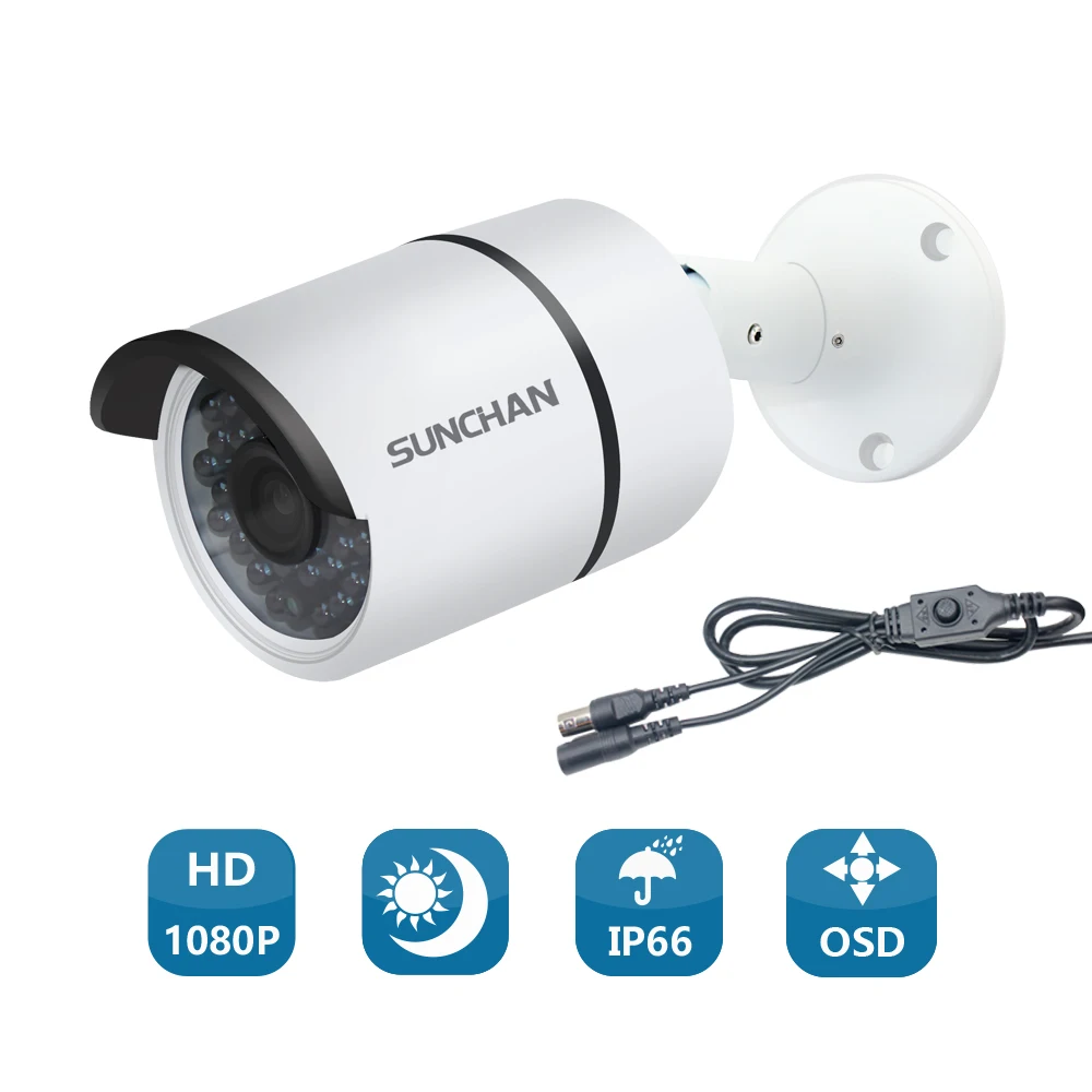 SUNCHAN 1080 P AHD безопасности камера Открытый водостойкий 36 шт. ИК светодио дный ночное
