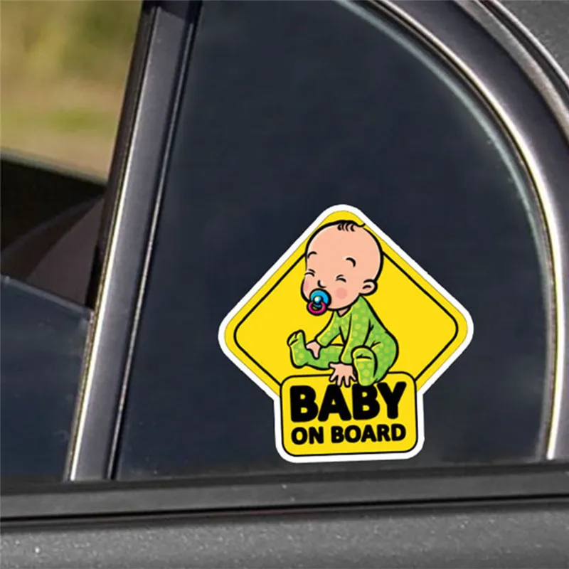 14.7*14.7CM Car Sticker Lovely Cartoon BABY ON BOARD Colored Graphic Decoration | Автомобили и мотоциклы