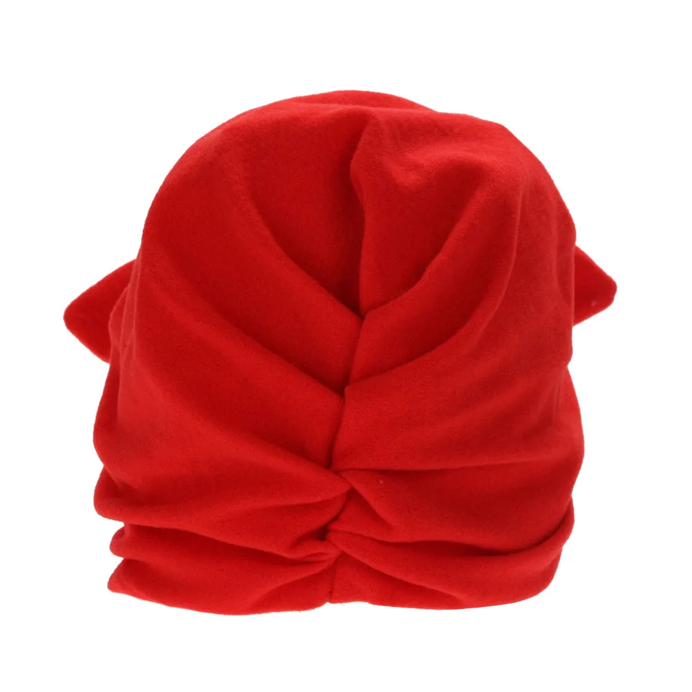 Зимняя детская шапочка теплая мягкая шапка с бантом и кроличьими ушами