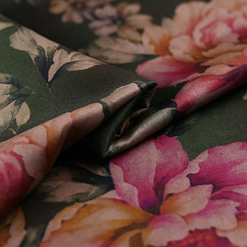 50 mm heavy silk fabric satin Gambiered Canton gauze luxury natural cloth | Дом и сад