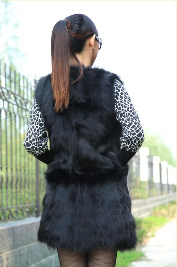 Женский Длинный жилет из натурального меха енота бесплатная доставка любой