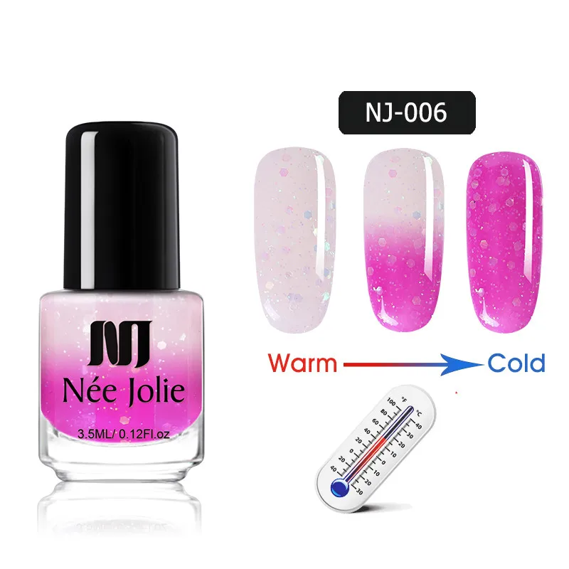 3.5ml - NJ-006 NEE JOLIE 3,5 мл температурный меняющий цвет термальный лак для ногтей блестящий эффект Быстросохнущий маникюрный лак градиентный лак для ногтей - Цвет: 3.5ml - NJ-006