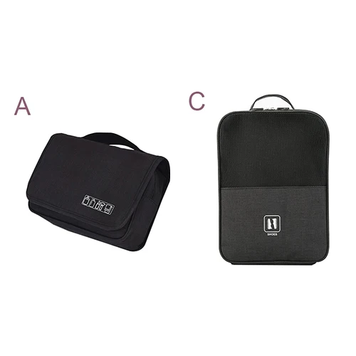 AC Black Bag Модная косметичка для путешествий, набор для женщин и мужчин, нижнее белье, обувь, туалетные принадлежности, косметичка, цифровой кабель, провод, гаджет, органайзер, аксессуары - Цвет: AC Black Bag