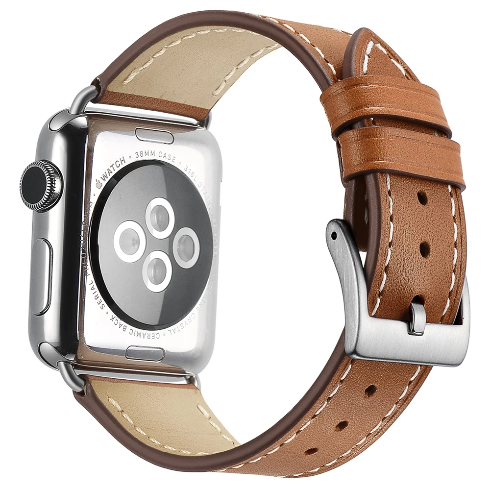 Bakeey ремень из натуральной кожи для Applewatch ручной работы замены ремешок Браслет