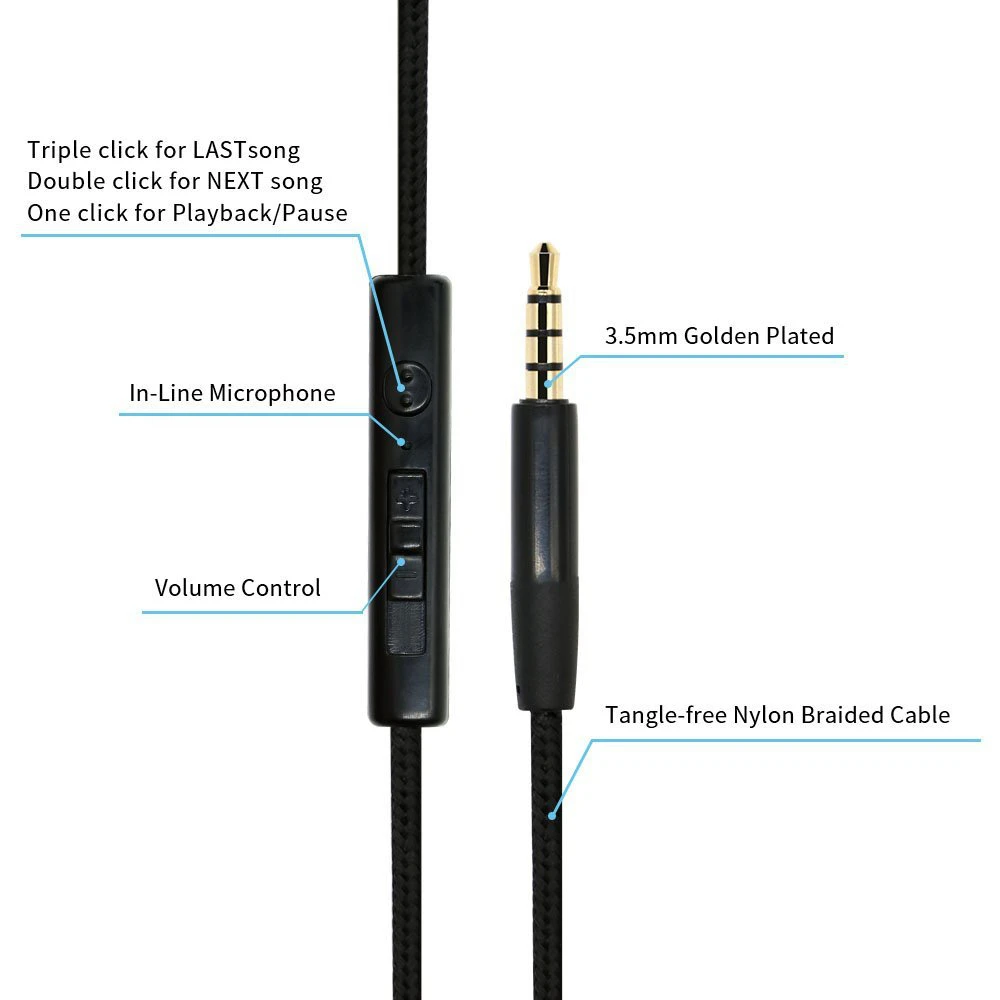 Новые проводные наушники с микрофоном Накладные бас HiFi Звук музыка стерео для