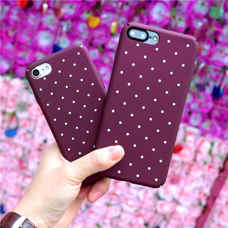 Простой винно-красный волновой Телефон чехол для iPhone 6 s 7 8 Plus модный полупакет