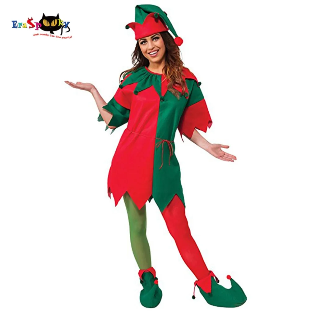 Eraspooky/Рождественский костюм Miss Santa рождественское платье Женский Рождественский