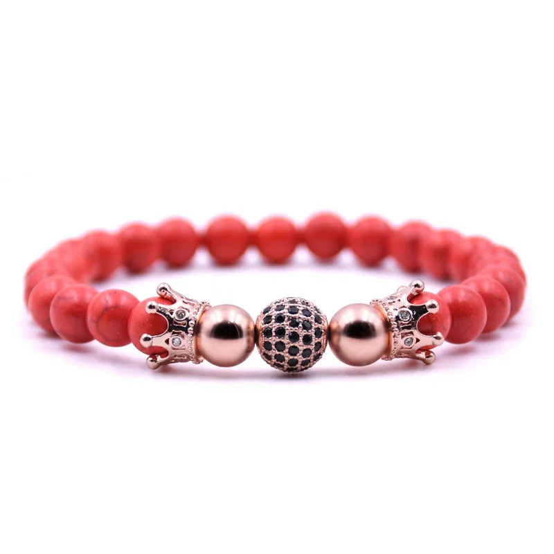 2018 Горячая Мода вулканического камня CZ розовое золото двойной Заводной головке и