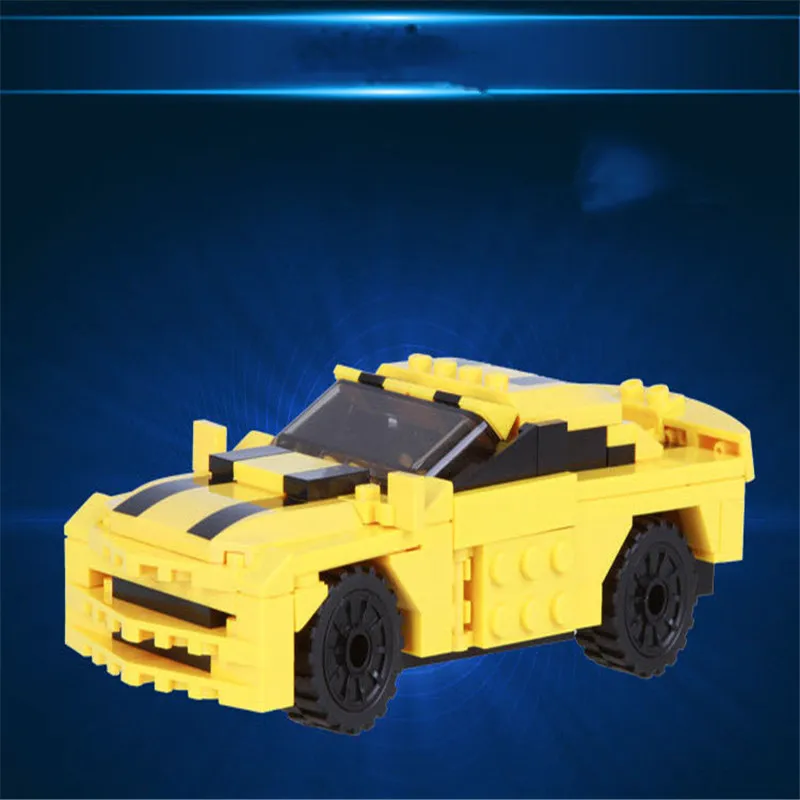 8711 Трансформация Робот желтый автомобиль кирпичи legoings Логические блоки игрушки