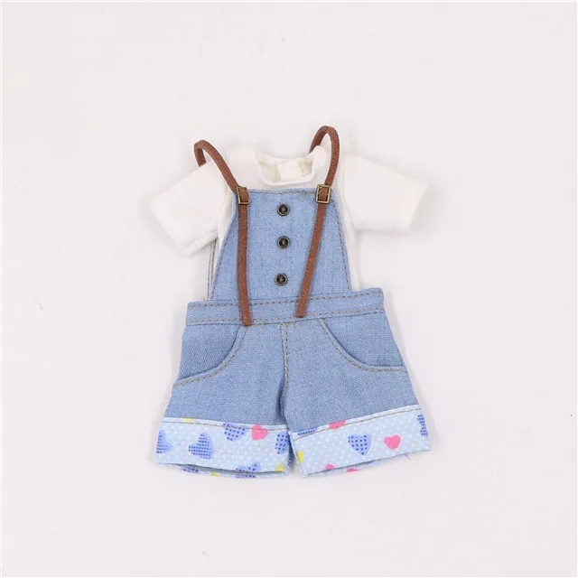 a set Blyth кукла ледяной шарнир тело licca боди комбинезон короткие брюки рубашка, только костюм без куклы без обуви - Цвет: a set