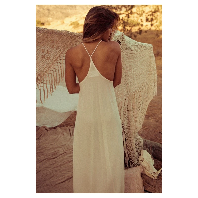 Высококачественное сексуальное женское длинное платье с открытой спиной