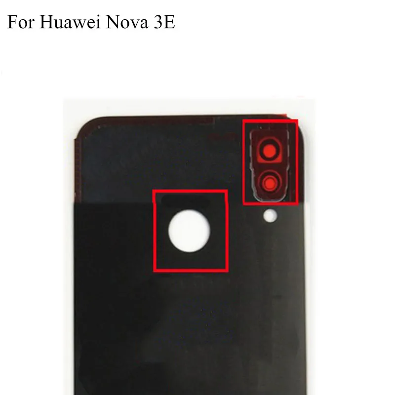 Для Huawei Nova 3E 3 E Nova3e Задняя крышка батареи чехол + задняя камера стеклянная линза