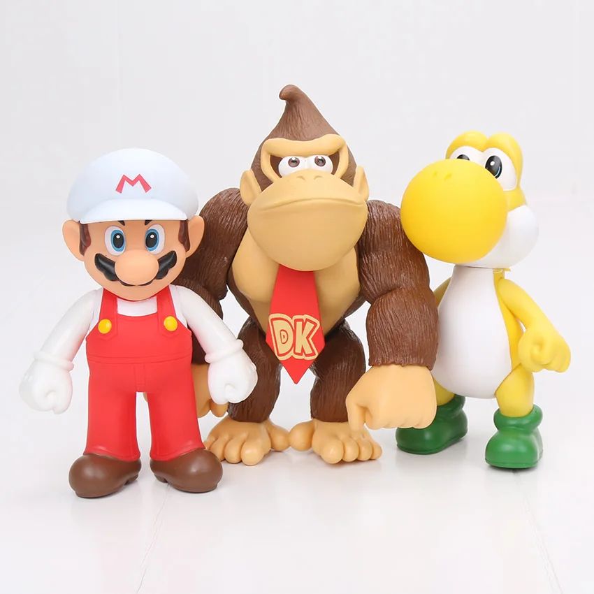 8~ 15 см Super Mario Bros odyssey Bowser Koopa Troopa Yoshi Mario Luigi Wario Donkey Kong персиковый гриб фигурки игрушки модельные куклы