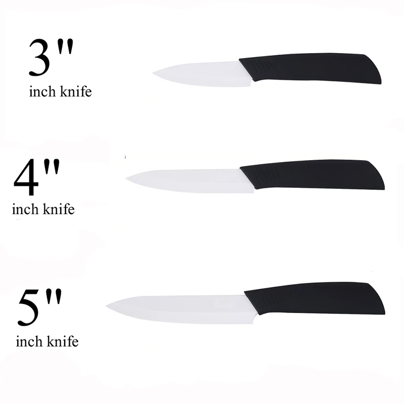 3inch 4inch 5inch Набор кухонных ножей Керамические 3 4 5 6 дюймов циркониевые белые лезвия для очистки овощей и фруктов Керамические ножи инструменты для приготовления пищи - Цвет: 3inch 4inch 5inch