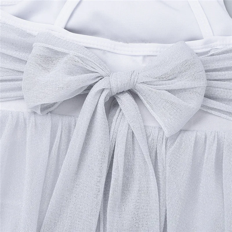 Детская одежда с рюшами для девочек блестящая сетка наборные плечевые ремни