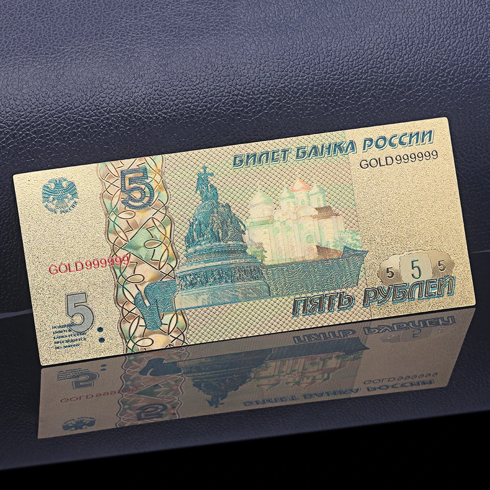 Позолоченная копия бумажных денег для банкнот 5000 1000 500 100 купюр украшение