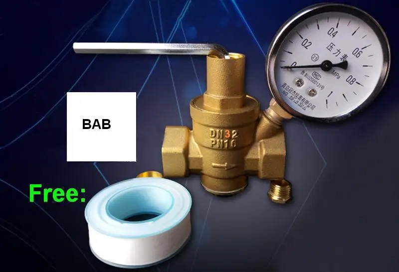 

DN32(1-1/4" inch) Pressure Gauge Pressure Maintaining Valve Brass Water Pressure Regulator/Reducing/Relief Valves With manometer