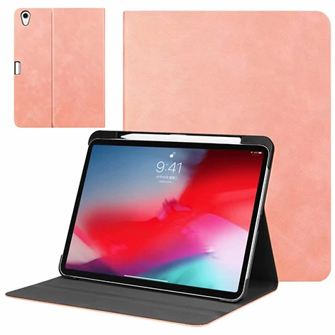 KPS-NP-Pink Чехол для ipad pro 11, подставка для планшета с держателем для карандашей, искусственная кожа+ Поликарбонат, жесткая задняя крышка, смарт-чехол для нового ipad pro 11 - Цвет: KPS-NP-Pink
