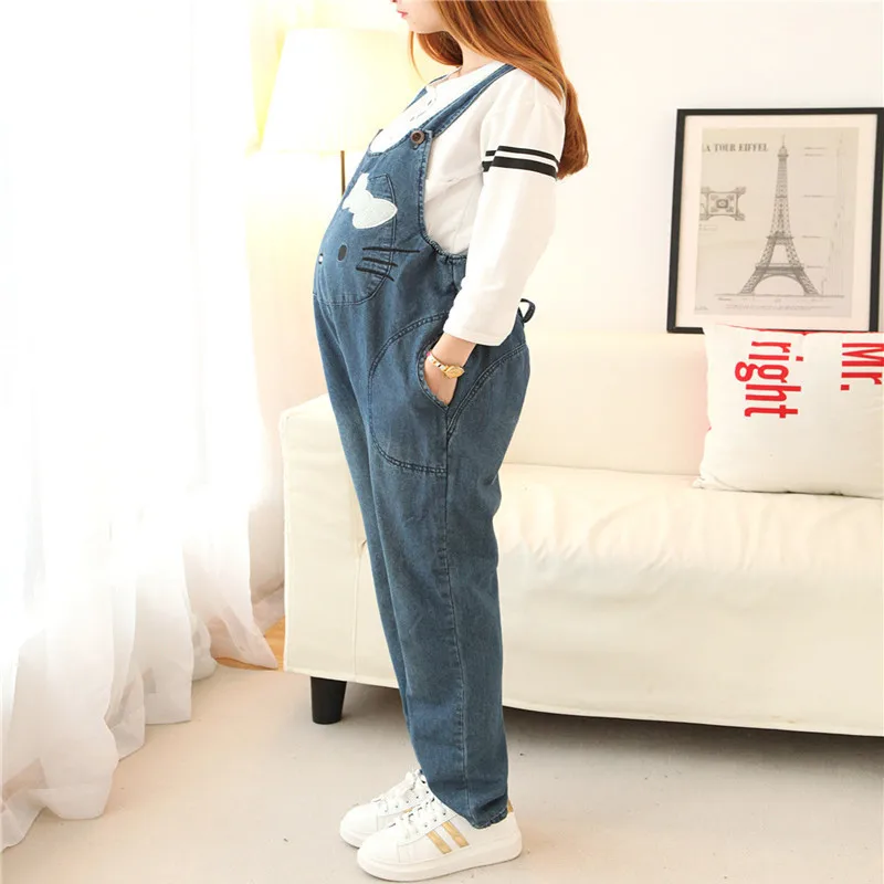 BAHEMAMI осенние джинсы пояс брюки и капри для беременных женщин джинсовый