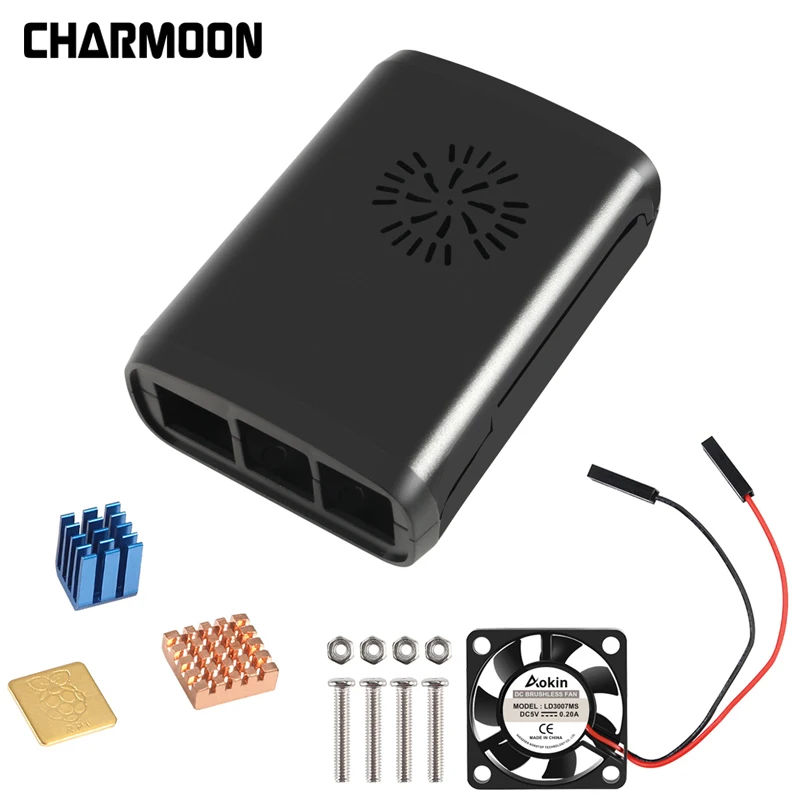 Защитный чехол для Raspberry Pi корпус из АБС-пластика с мини-вентилятором охлаждения