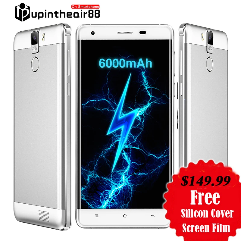 Оригинал Oukitel K6000 PRO 6000 мАч FDD LTE Окта основные Мобильный Телефон 5.5" 3 ГБ + 32