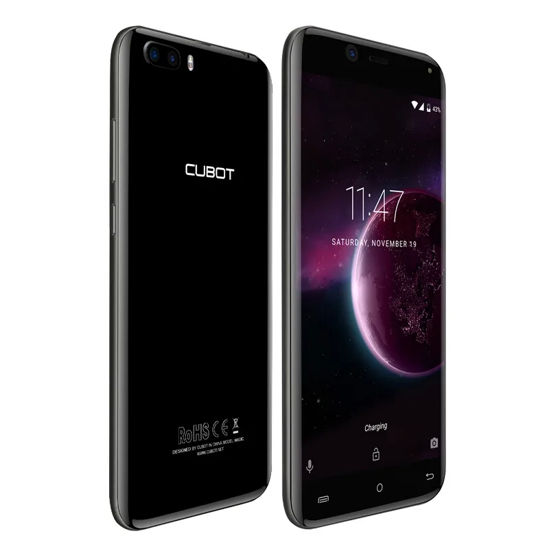 Оригинал Cubot Magic изогнутые Дисплей MT6737 4 ядра сзади двойной камеры смартфона Android 7