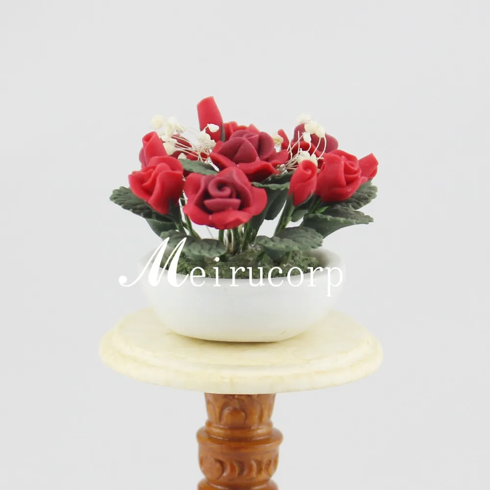 Кукольные домики 1:12 мини красные цветы | Игрушки и хобби