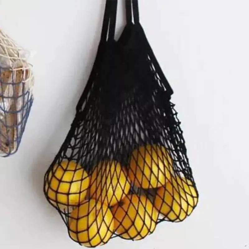 Новая сетчатая переносная сумка для покупок Большая вместительная тканая