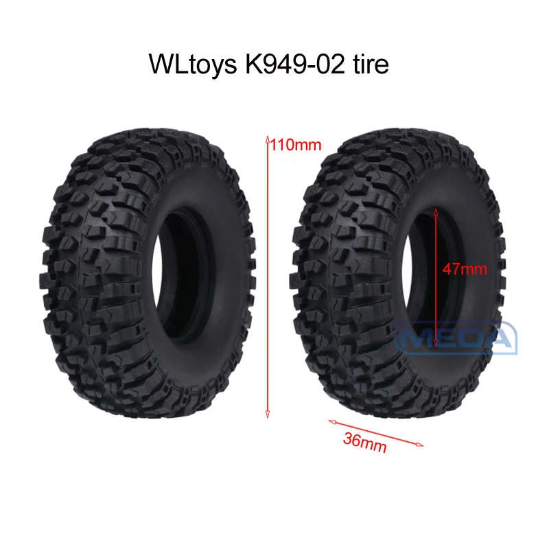 

Wltoys 1:12 RC Car Spare Parts K949-03 Hub K949-04 Wheel Hub Cover/wheel boss K949-02 Tire for 12429