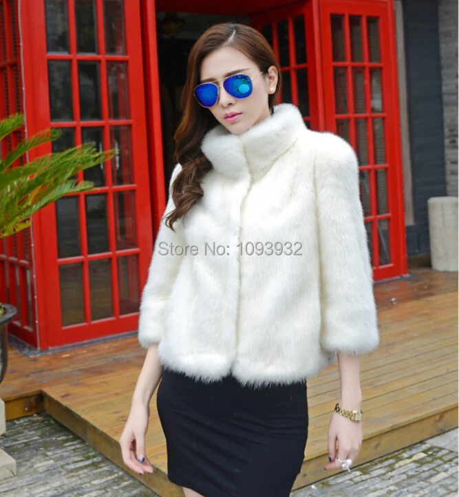 

New Arrival Women's Mink Fur Coat and Jacket Mandarin Collar Winter Thicken Warm Coats Plus Size S-XXXL-5XL Outerwear