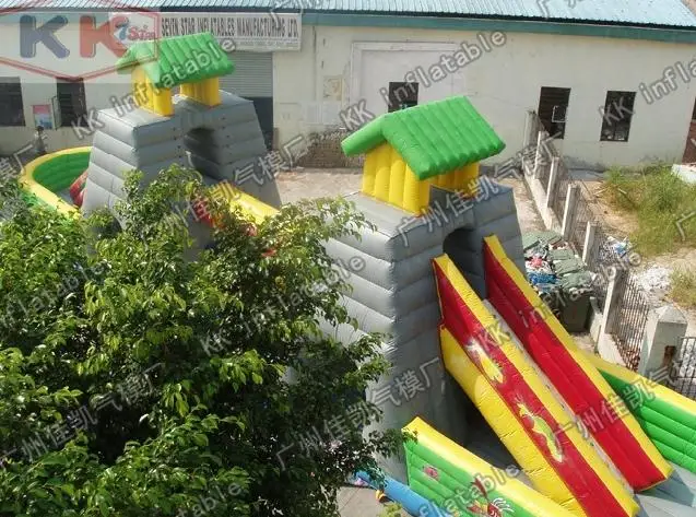 Гигантский Забавный надувной дом строительная структура надувные горки игра |